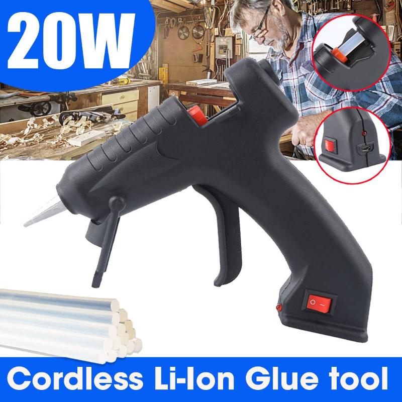 

20W Hot Melt Glue Guns with 7MM*200MM Glue Sticks DIY Thermo Mini Adhesive Cordless Li-Ion Guns Repair Heat Tools 110V-240V