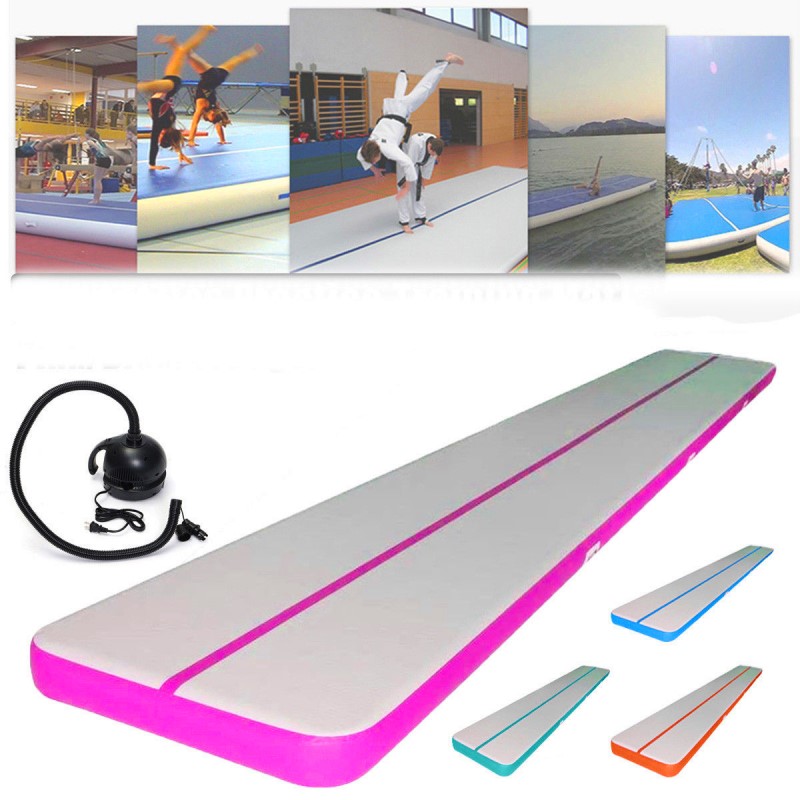 

pump long 13m wide 2m inflatable air track gym mat air tumbling mat for sale