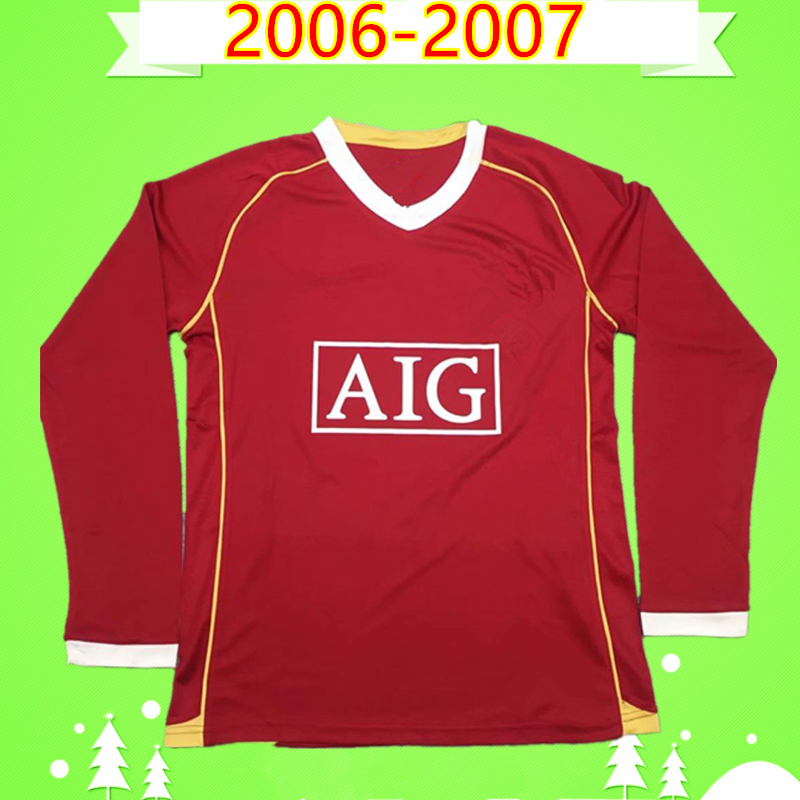 

Manchester 2006 2007 Retro soccer jersey long sleeve 06 07 full sleeve football Shirt classic commemorate Collection ROONEY GIGGS, 2006-2007 long sleeve