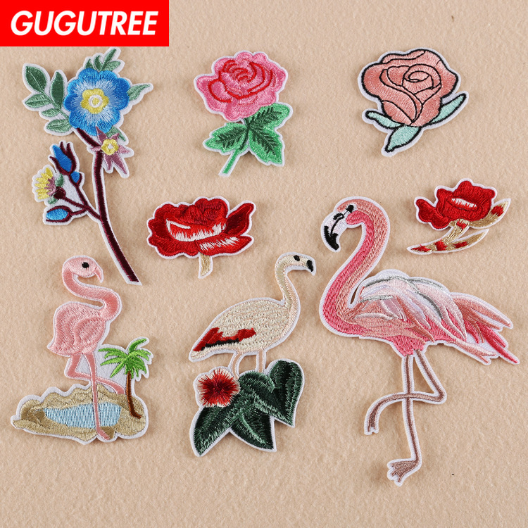 Wild Birds Wild Flowers R Iron On Embroidery Applique Patch Sew Iron Badge