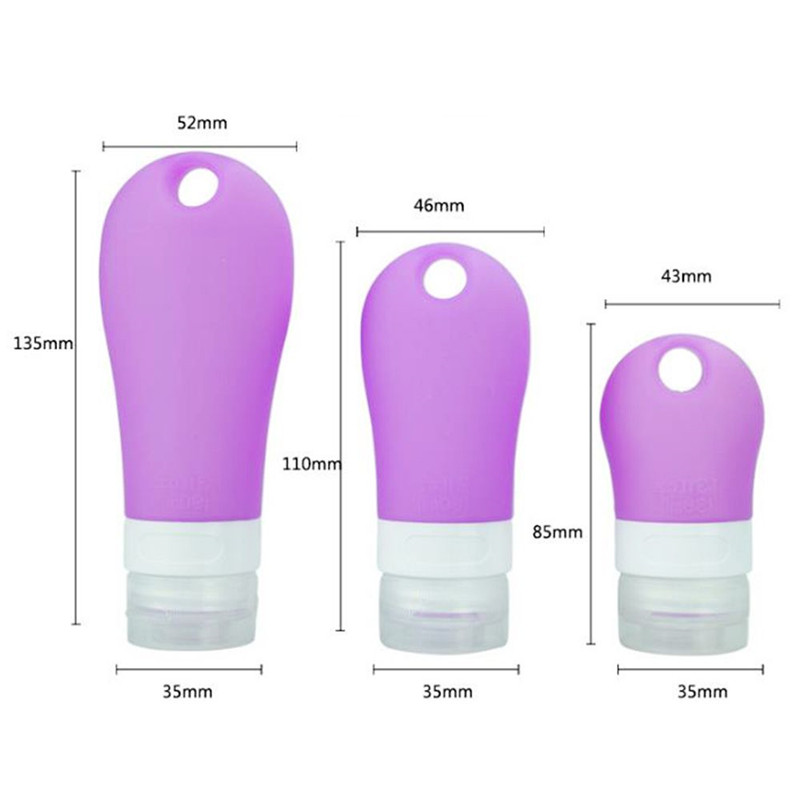 

1 pc 38 ml 60 ml 90 Portable Empty Silicone Bottle For Lotion Points Shampoo Bath Travel Packing Container Bottle