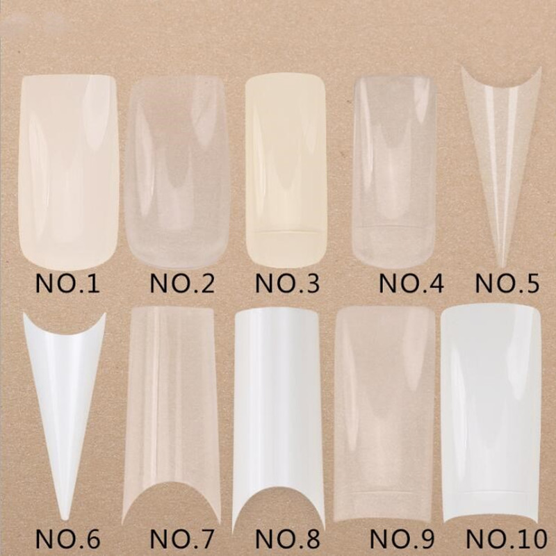 

100pcs/Bag to 500pcs/Bag Ballerina Nail Art Tips False Coffin Nails Art Tips Flat Shape Full/Half Cover Manicure Fake Nail, Nt15-natural-100pcs