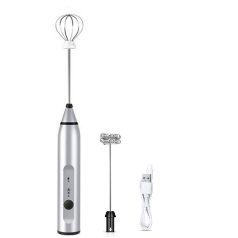 

Multi-function Mini 3 Speed Adjust Rechargeable Electric Milk Frother Egg Beater Handheld Cream Foam Maker Kitchen Tools With