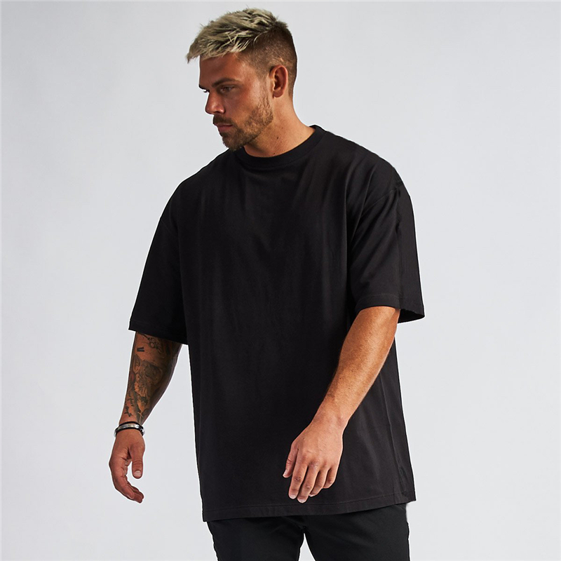 Mens Loose Oversized Fit Short Sleeve T Shirt With Dropped Shoulder ...