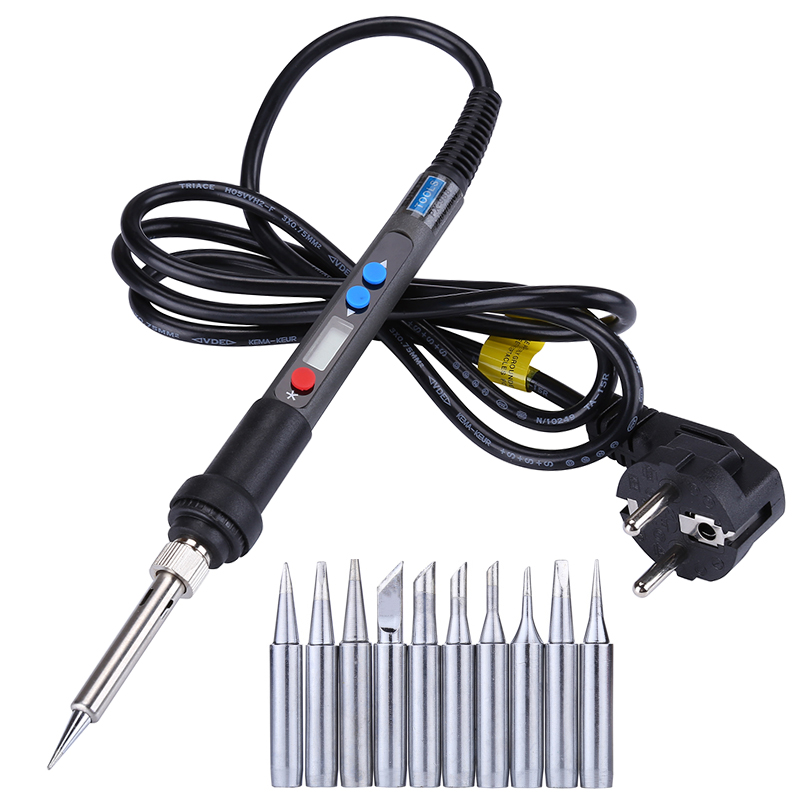 

90W 110V/220V Electric Solder Soldering Iron Digital LCD Fer a Souder Welding Tools Solder Iron With 10pcs Tips