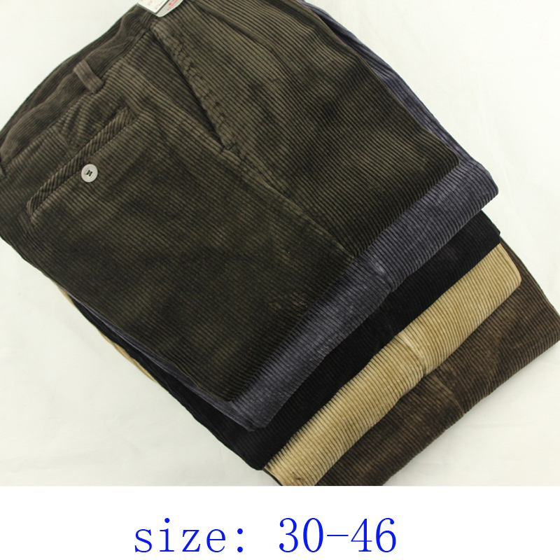 Nouvelle arrivée Automne Hiver épais taille haute en velours côtelé obèse pantalon en coton ample pantalons décontractés, plus la taille 30 - 36