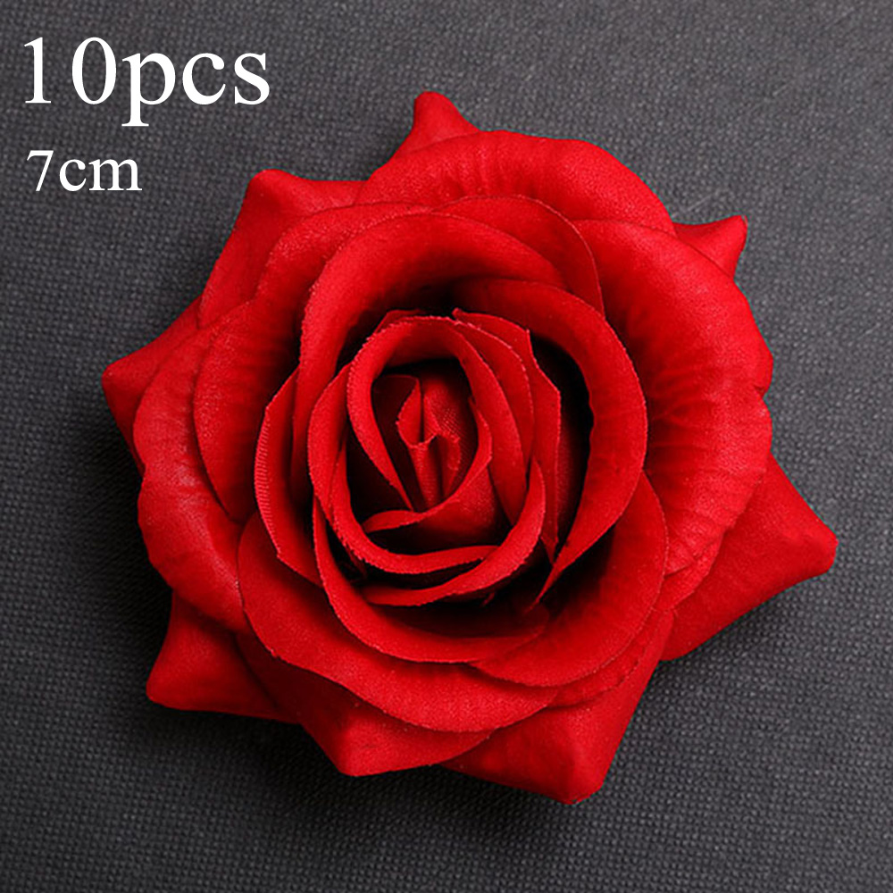 

Artificial Rose Flower Heads For Wedding Decoration DIY Gift Craft Valentines, White