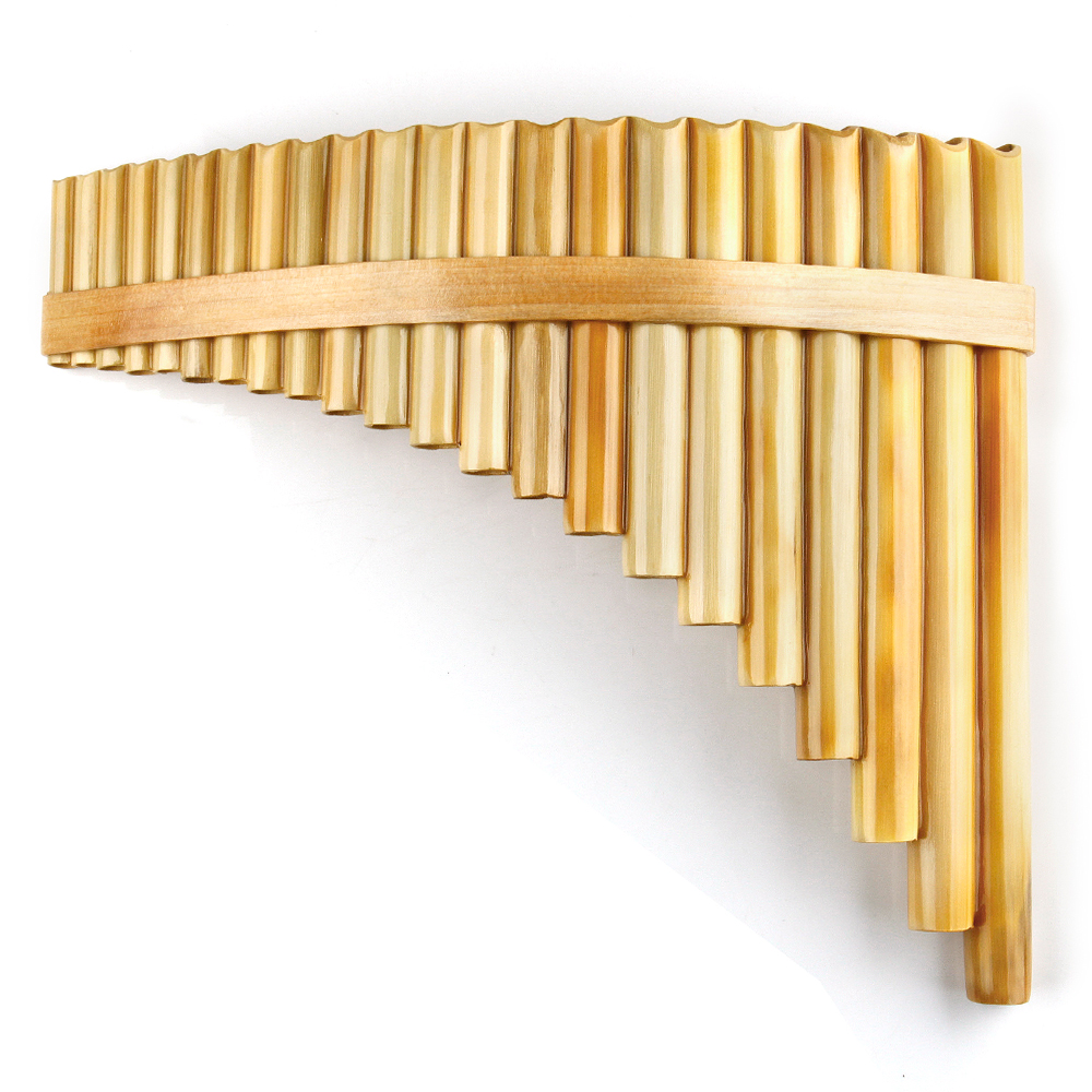 High quality 25 Pipes Reed made Pan Flute G Key High Quality Left hand Pan Pipes Woodwind Instrument Reed Pan flute-image-532170016