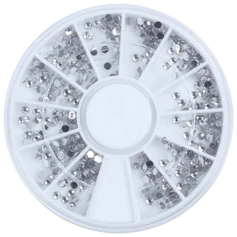 

3000 Pcs Crystal Glitter Rhinestone Nail Art Tips Decoration 2mm+Wheel Beauty