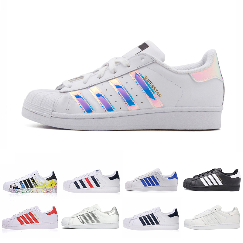 

New Classic leather Superstar White Black white Pink Blue Gold Superstars 80s Pride Sneakers Super Star Women Men Sport Casual Shoes 36-44, Color#9
