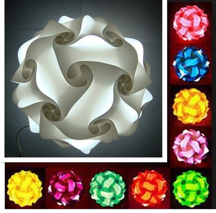 

Small Size 25cm Dia Wholesale Free Shipping Iq Puzzle Lamp Iq Jigsaw Lights Medium Size 300pcs Per Lot 12 Colors for Choice
