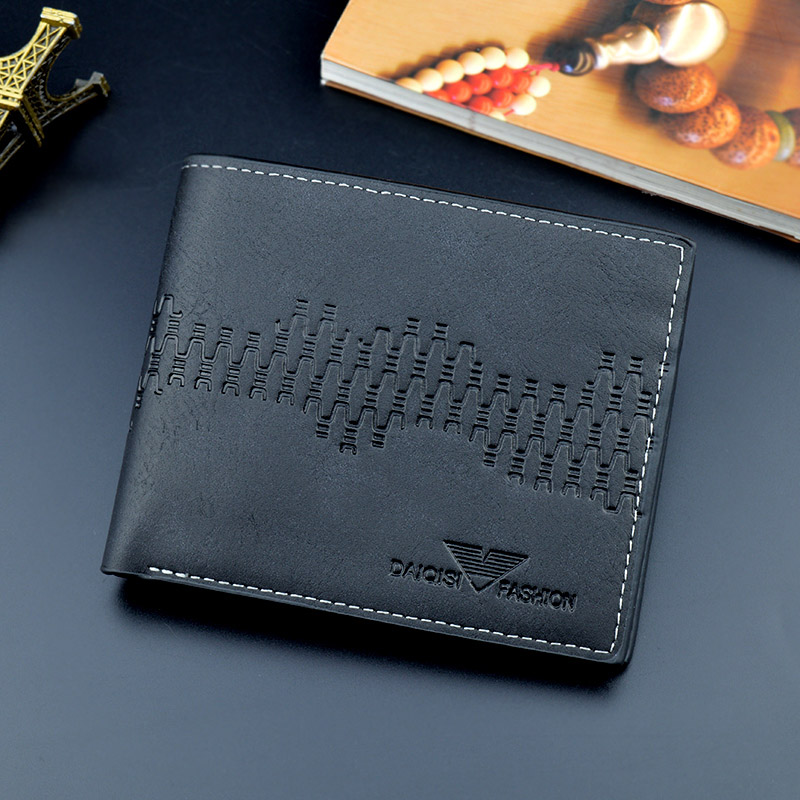 

New wallet men's short leather wallet multi-card youth zipper thin section business casual soft leather card holder, Deep brown