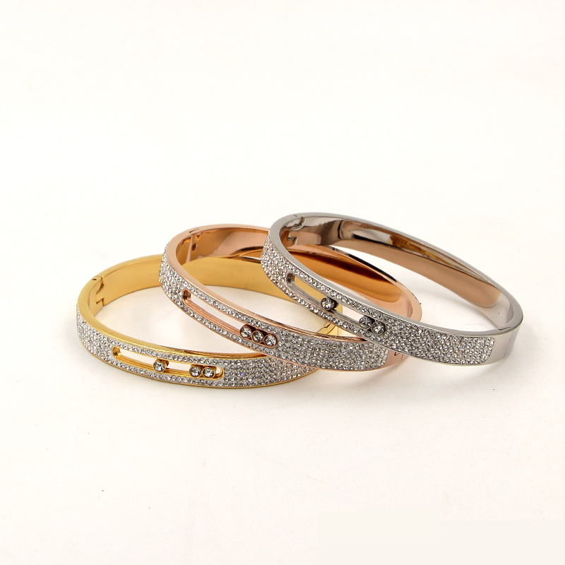 

Wholesale- new fashion most hot sell exquisite simple style with stones gold plate for gifts free shipping