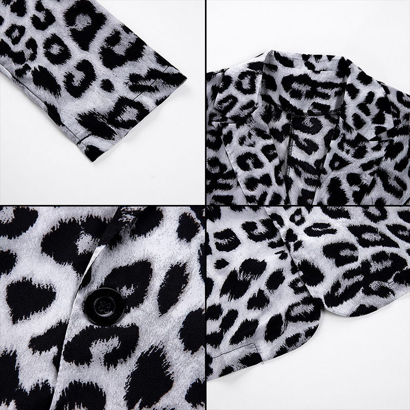 

Women Coat Spring Fall Casual Tops Cardigan Coat 3/4 Sleeve Leopard Print Small Suit Warm Sexy Elegant Jacket Office Wear, Beige
