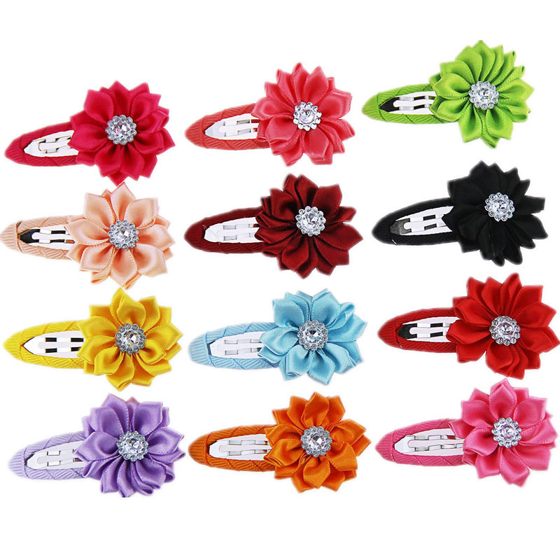 

Kids Girl Princess Cute Handmade Sunflower BB Clips Baby Cloth Wrapped Hairpins Hair accessories Free Shipping, Mixed