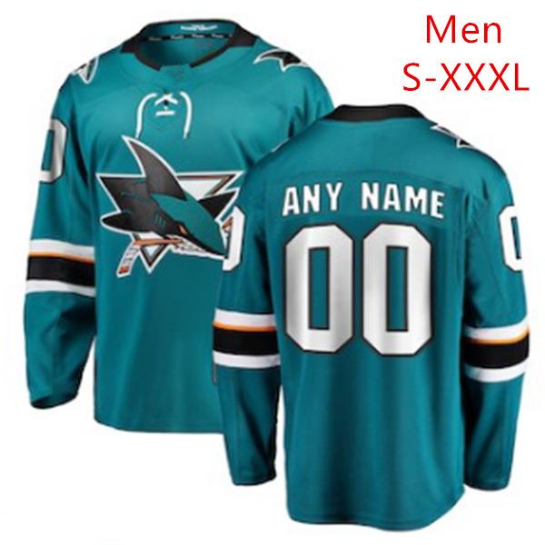 

Custom San Jose Sharks 2019 Black Third Jersey Any Number Name men women youth kid White Teal Green Vintage Burns Karlsson Kane Pavelski, As pic