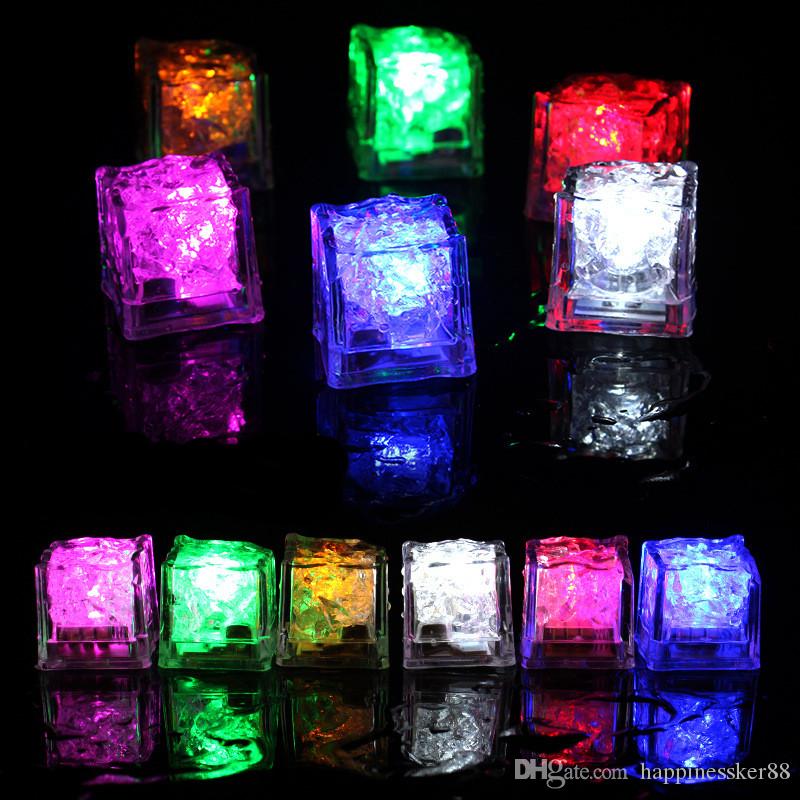 

LED Ice Cubes Glowing Party Ball Flash Light Luminous Neon Wedding Festival Christmas Bar Wine Glass Decoration Supplies