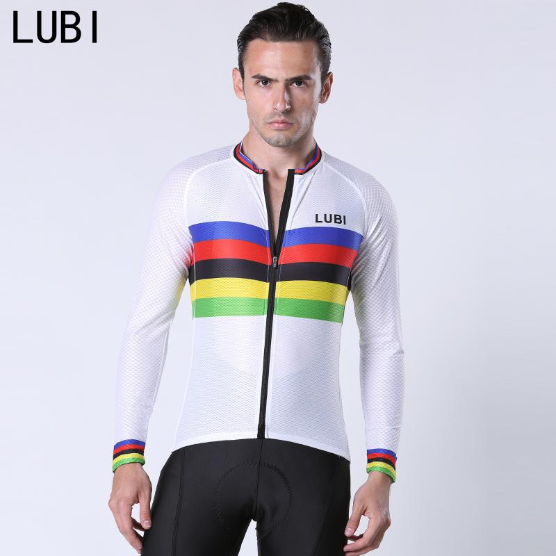 

LUBI Pro Long Sleeve Cycling Jersey Men Summer Spring Autumn Road Bike Clothing MTB Top Uniform Bicycle Clothes Ride Shirt Wear, Only jersey