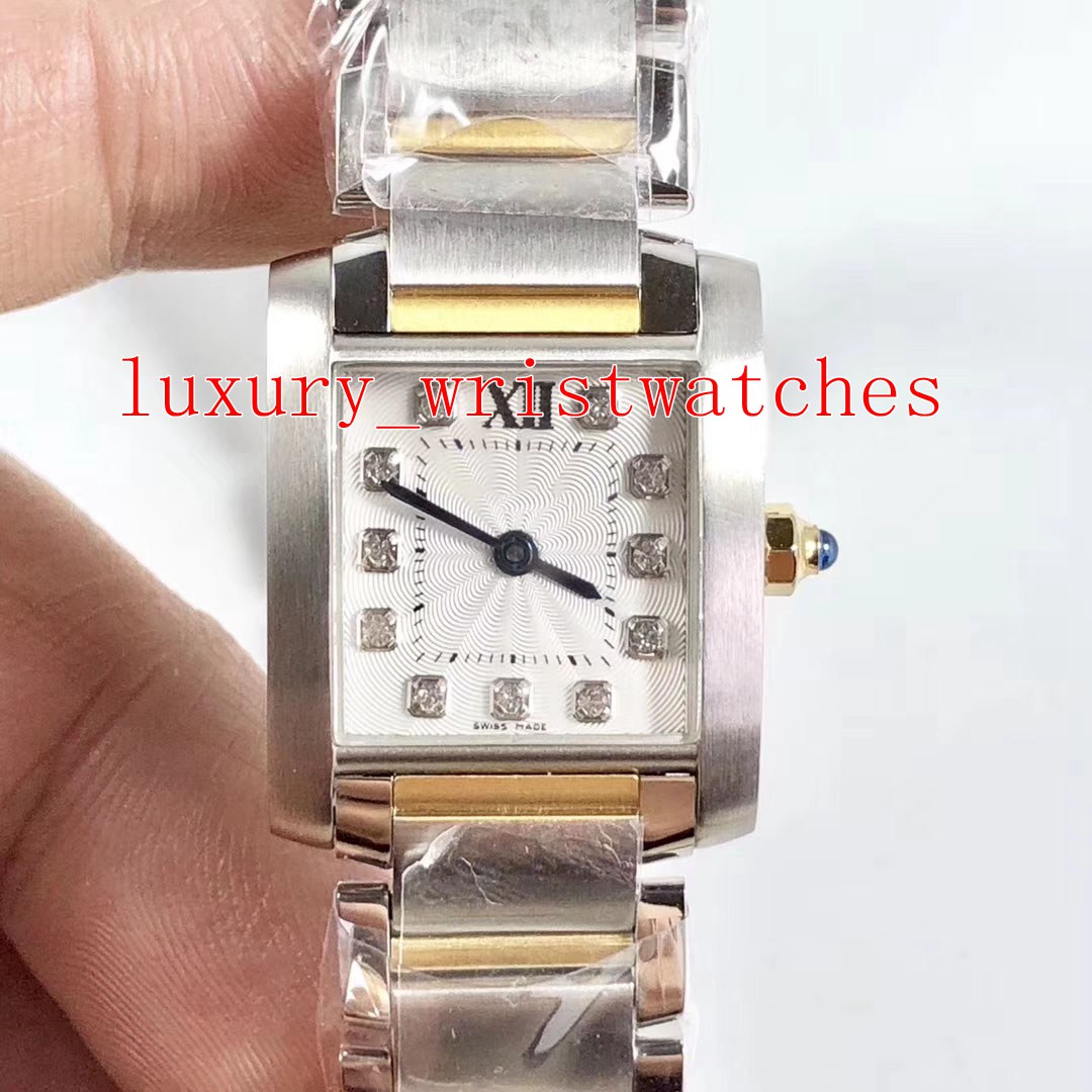 

Fashion top quality Wristwatches WE110004 25.35 x 20.3mm Diamond Dial 18K Gold & Steel ETA VK Quartz Chronograph Ladies Womens watch Watches, No box papers