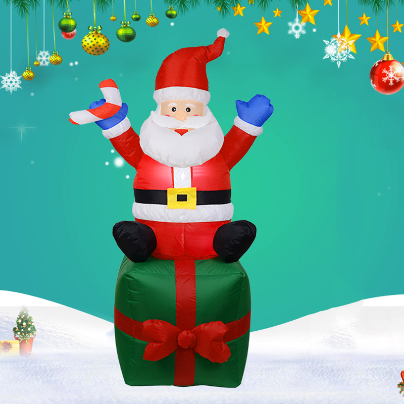 

Outdoors Christmas Inflatable Santa Claus Decoration Yard Arch Ornament for Garden DC120
