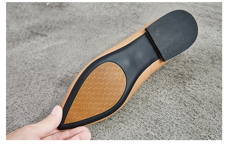 

Hot Sale-ladies shoe women leather pointed toe shoes female casual flat bottomed shoes breathable shoes for women, Black