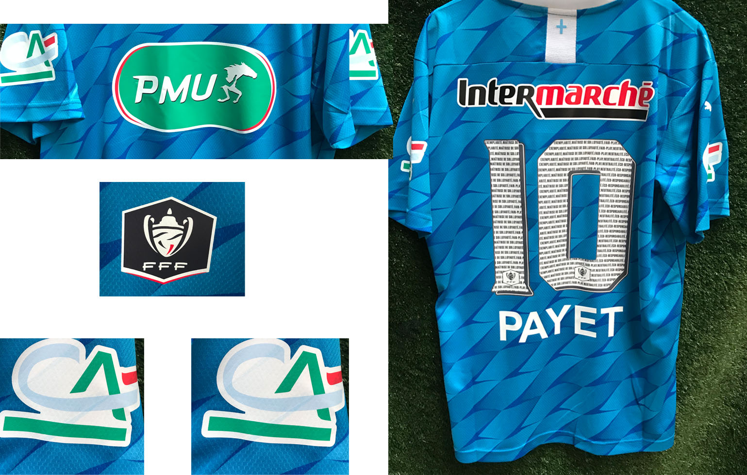 

Home Textile Player Version Coupe De France Payet KAMARA RONGIER ALVARO With All SPonsor Soccer Patch Badge