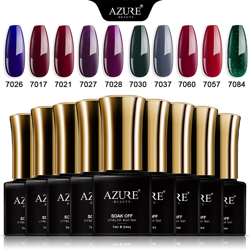 

Beauty 10Pcs/Lot Shiny Nail Art Led Gel Polish Set Long Lasting Soak Off UV Gel Nail Semi Permanent Glitter Series Enamel