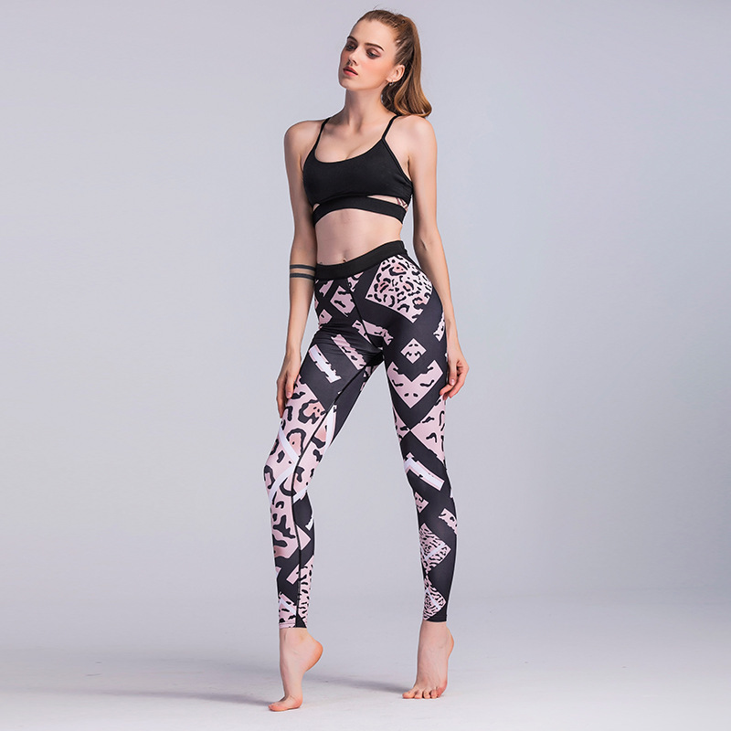 

Wholesale- ZC-57 Yoga pants Women Fitness Leggings Legging Aztec Round Ombre Printing Leggins Female Legins Sexy Pants High Waist Trouser, Picture color