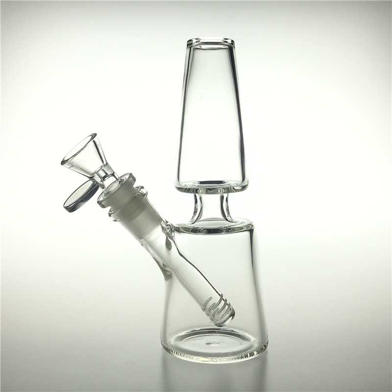 

New 7 Inch Glass Dab Rigs Water Bongs Smoking Pipes with 14mm Female Downstem Glass Bowl Thick Pyrex Beaker Recycler Heady Bong