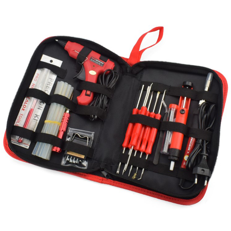 

New 34Pc Hot Melt Glue Tool 7Mm Copper Rods For Glue Tool For Diy Gun A Hot Tail Gun Eu Plug Red