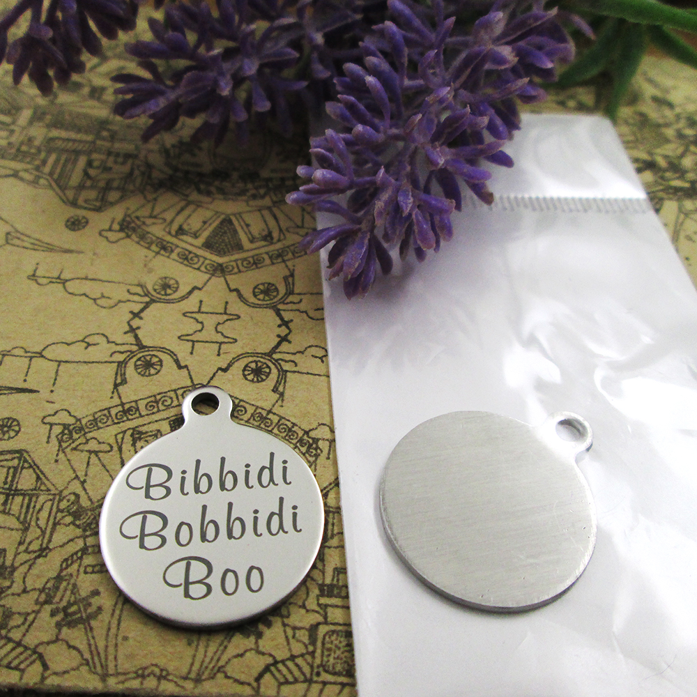 

40pcs--"Bibbidi Bobbidi Boo"stainless steel charms more style for choosing DIY Charms pendants for necklace