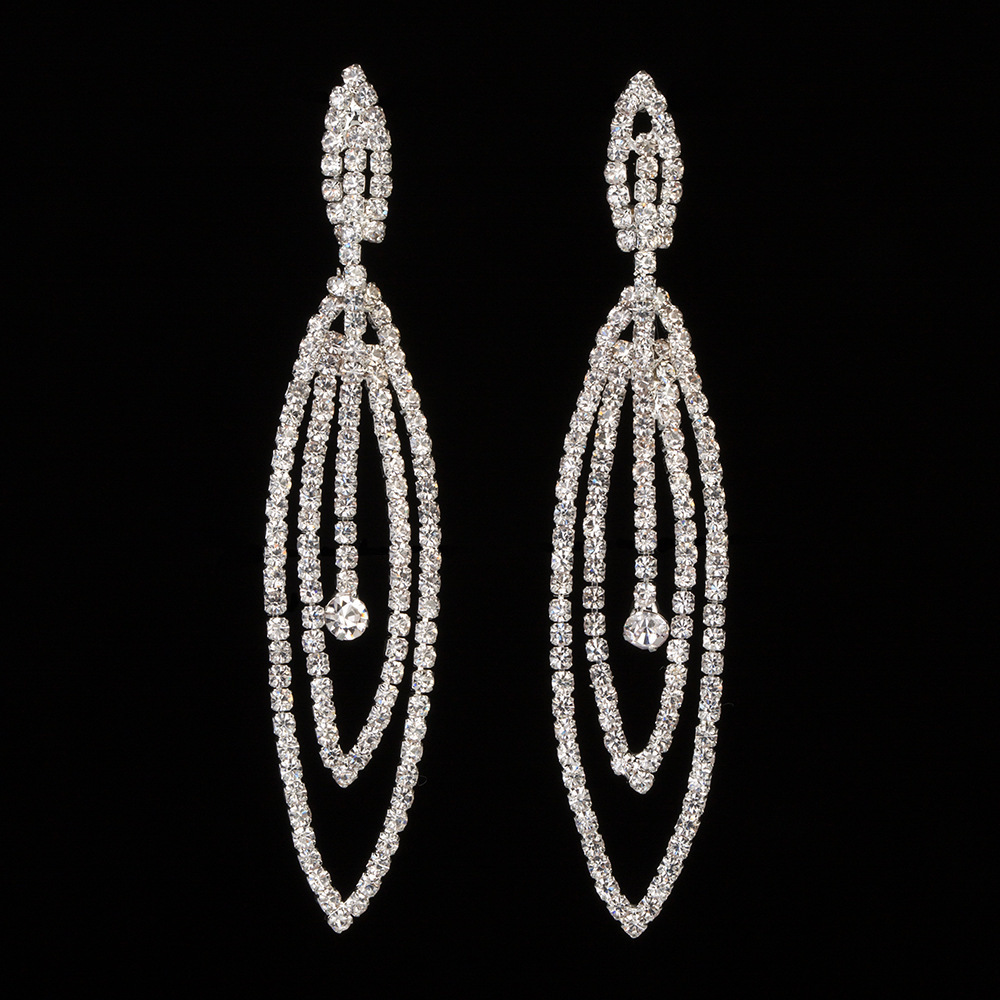 

Ear Nail Leaf Tassels Earrings Popular Leaf Alloy Ear Nail