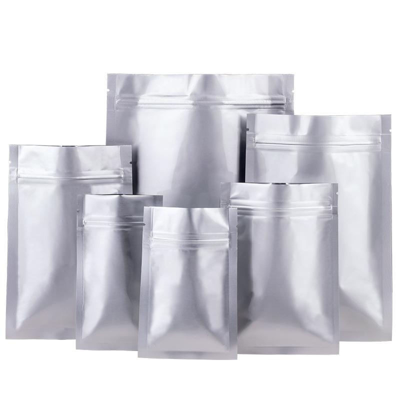 6X8cm 20silk Pure Aluminum Closure pockets Flat Bottom Aluminum Foil Bag Tea Food Packaging Bag Opaque-image-522380563