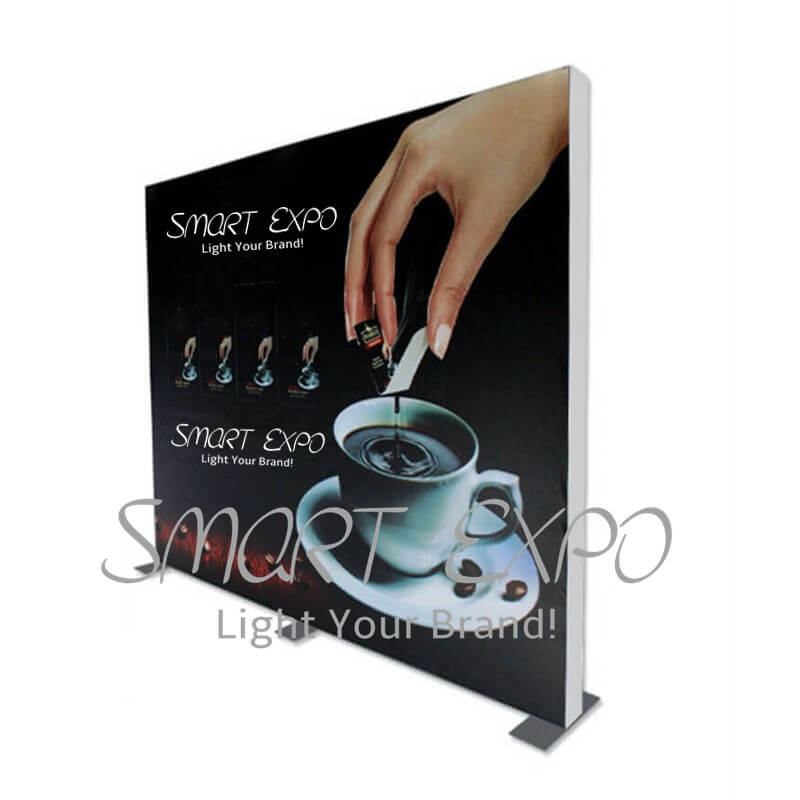 

180*210cm Edgeless Double Exhibition Display Light Box with Edgelit Light Strip Printing Fabric Graphics Portable Carry Bag Flat Packing