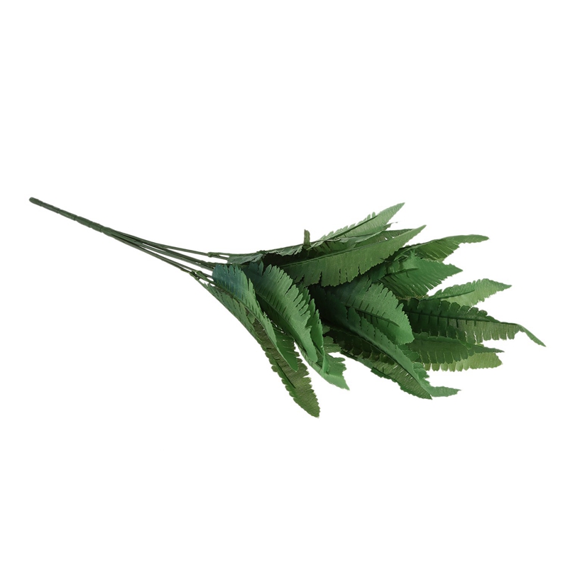 

2 Pcs Artificial Plant Decoration Items : 1 Pcs 7 Fork Persian Grass (Green) & 1 Fern Silk Cloth Fake Plant Home Office Deco