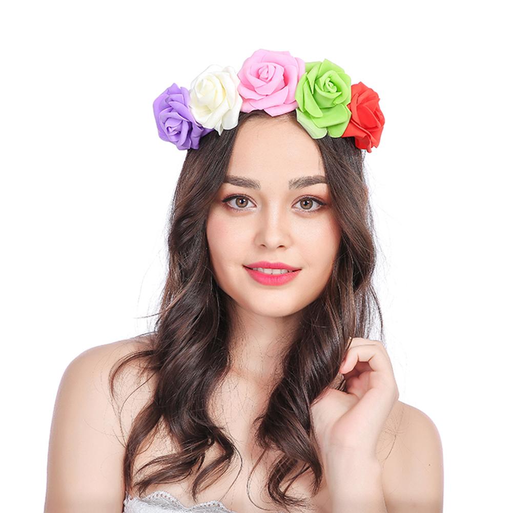 

Simulation Foam Flower Hair Band Women Beach Travel Festival Heandband Headwear