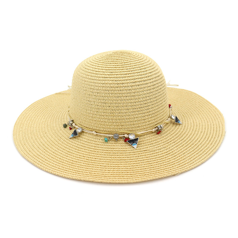 

Wide Brim Hats 2021 Ladies Beach Straw Hat Elegant Travel Summer Visor Sun Women Sombrero Mujer Verano Cap, Black