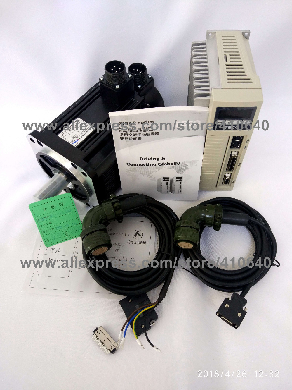 Genuine TECO 3KW Servo Motor JSMA-MB30ABK01 and Servo Motor Drive JSDA-75A3 with 42.96 Peak Torque-image-463817281