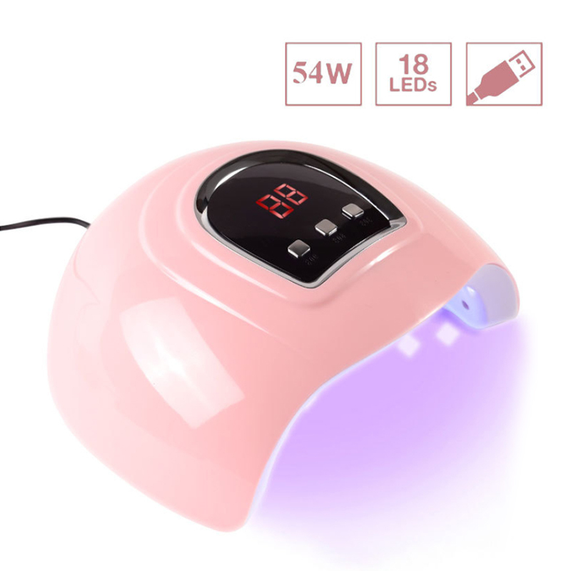 

NEW 54W Nail Polish Dryer LED UV Gel Acrylic Manicure Timer k4, As shown