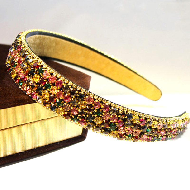 

New Fashion Crystal Colorful Rhinestone Women Lady Girl Hair fashion bands Hair Accessory Boutique Jewelry