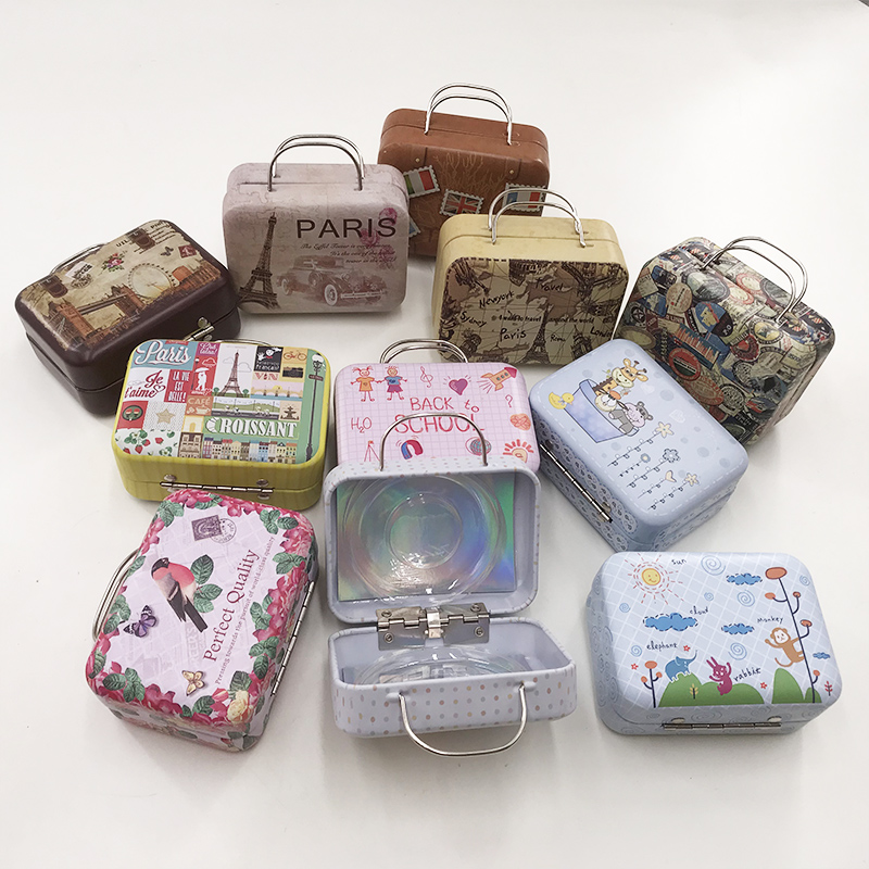 Mini valise bagages étui à cils naturel dramatique 3D 5D 25mm 27mm vison cils personnalisé boîte de Logo privé