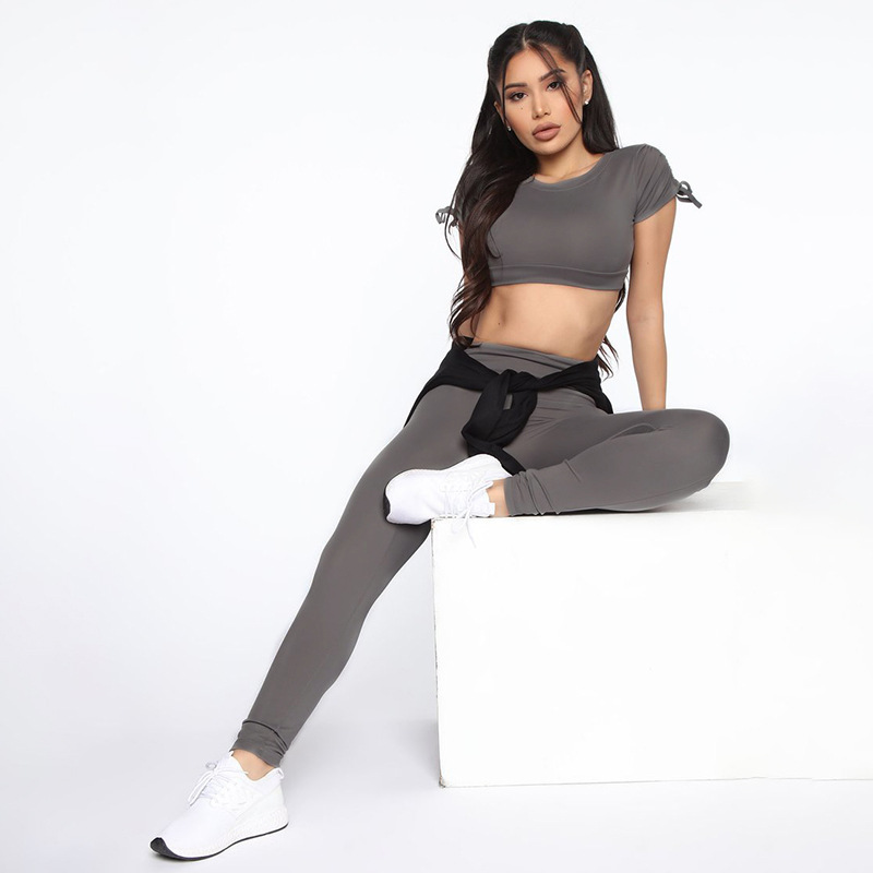 

Summer sport Women Gym Suit Yoga Set Fitness Set Ropa Deportiva Mujer Gym Yoga clothing Women Suit, Black