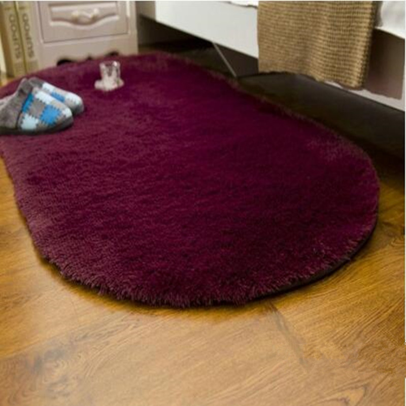 

Home Supplies Floor Rugs Non-slip Bath Mats Bathroom Carpets Oval Absorbent Soft Memory Carpet for Living Room Tapis, Voilet