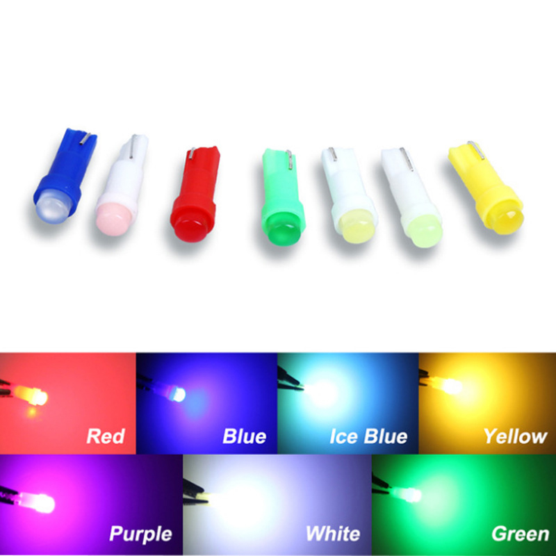 

20pcs T5 W1.2W W3W 509T Car Interior LED light Auto Wedge Gauge Dashboard Gauge Instrument Lamp Bulb 12V White Blue Red Green Yellow