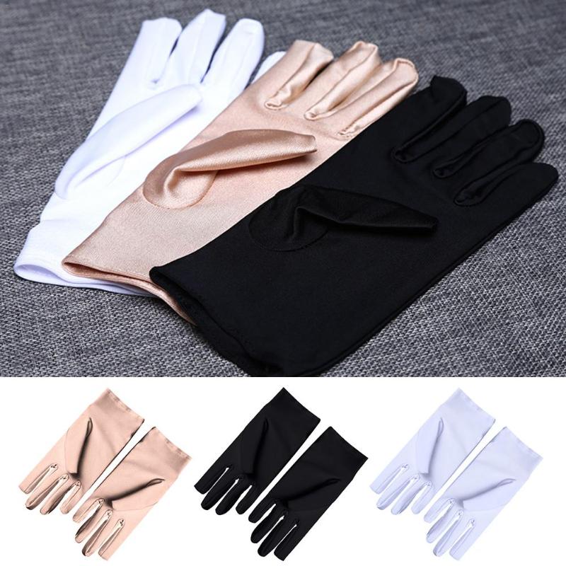 

1 Pair Of Spandex High-elastic Anti-skid Anti-static Gardening Gloves Daily Use Hand Sunscreen Waiter Gloves Wedding