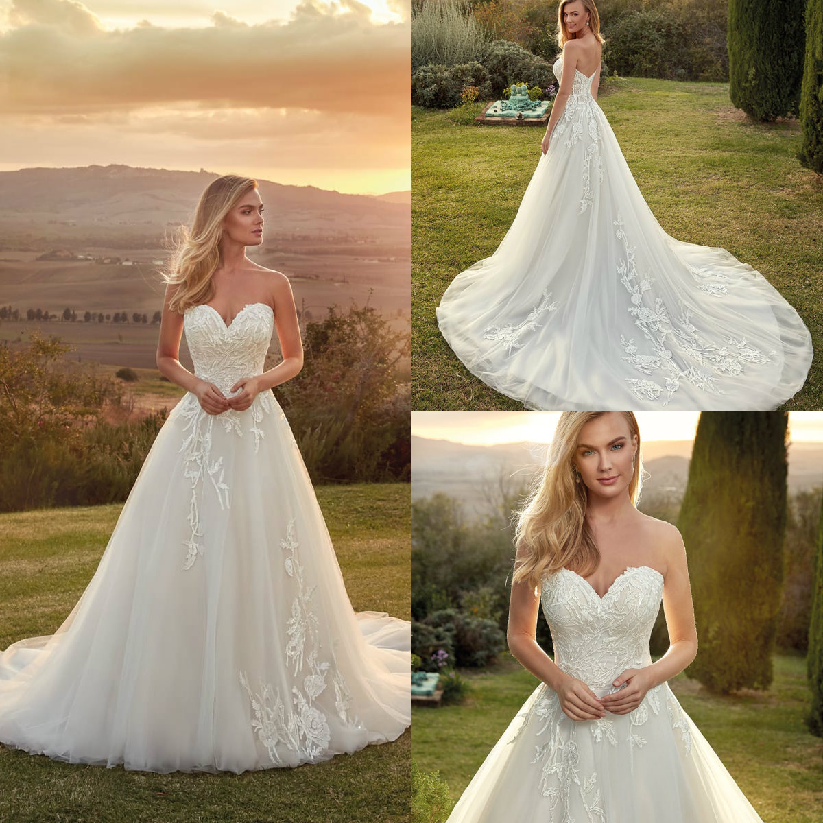 

2020 Eddy K Beach Wedding Dresses Sweetheart Lace Appliques A Line Robe De Mariee Customize Bohemian Country Boho Wedding Dress Bridal Gowns, Purple