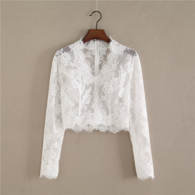 

bridal dress accessory Wedding Jackets and Wrap Lace Jacket 2019, White
