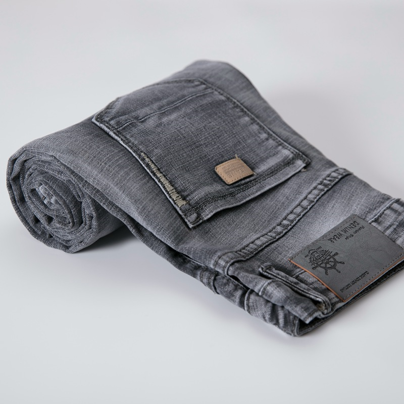 

2020 New Hot Sale Men's Business Classic Leisure Jeans Basic Styles Straight Pant Male Gray Trousers Quality Plus Size -40