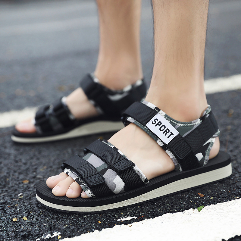 

trekking for man erkek transpirables da vietnam 2020 sandles shoes rasteira summer outdoor de sandals masculina sport zandalias, Black
