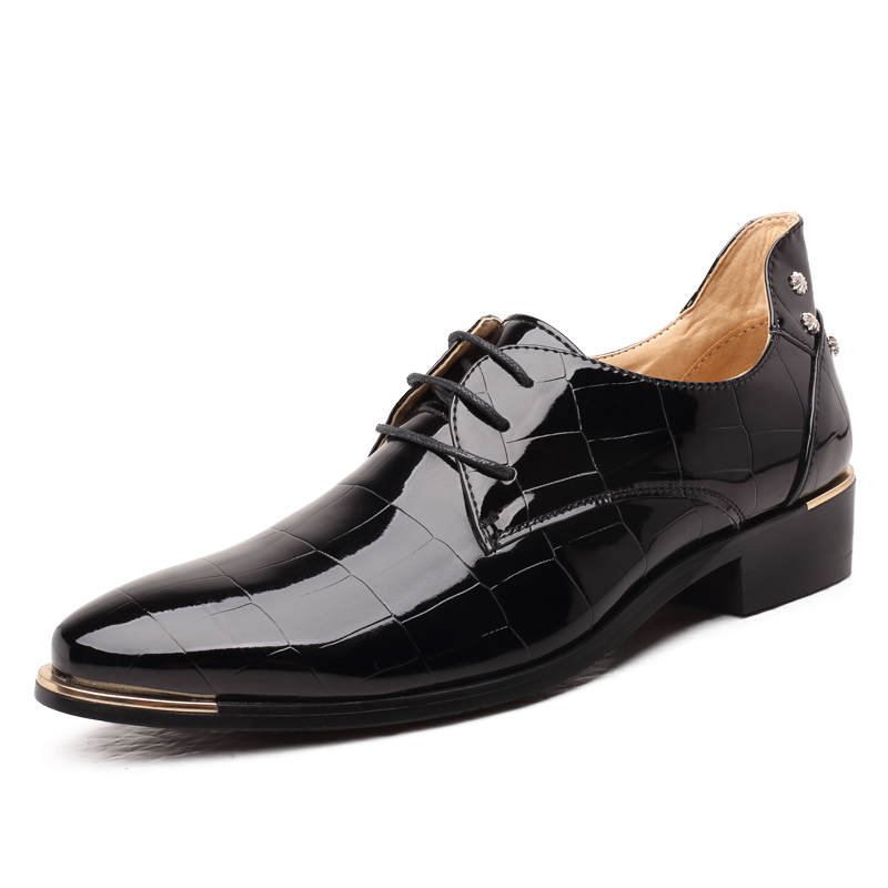 

men leather shoes summer leather social formal elegant designer mens dress shoes, Black